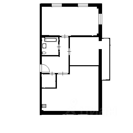 Планировка этой квартиры по данным Циан