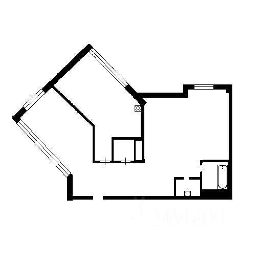 Планировка этой квартиры по данным Циан