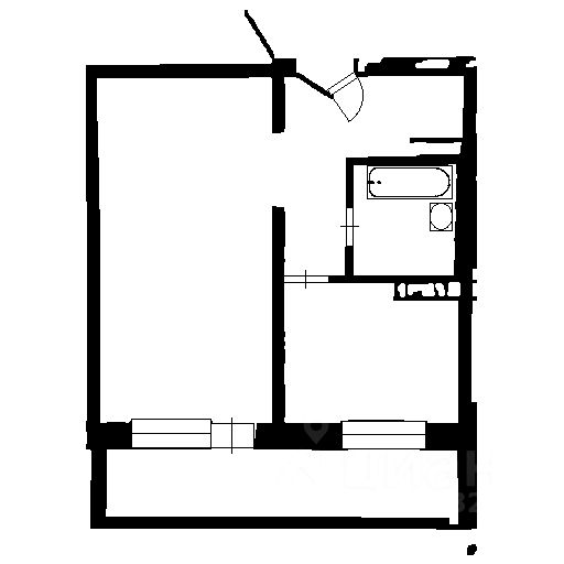 Планировка этой квартиры по данным Циан