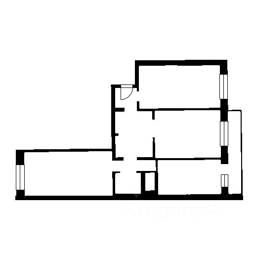 Планировка этой квартиры по данным Циан