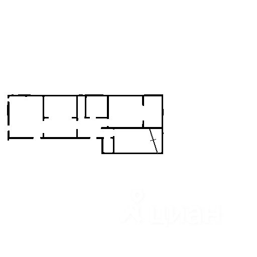 Планировка этой квартиры по данным Циан