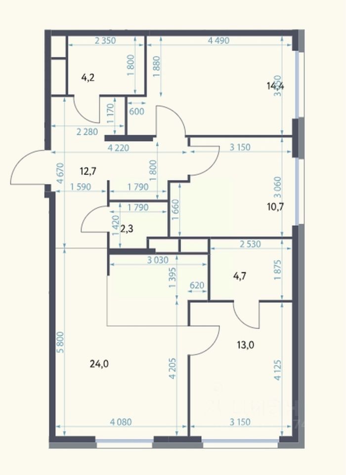 Продается3-комн.квартира,86м²