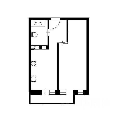 Планировка этой квартиры по данным Циан