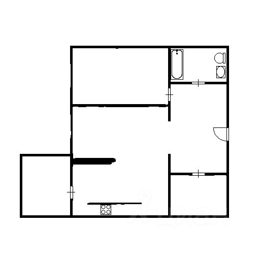 Планировка этой квартиры по данным Циан