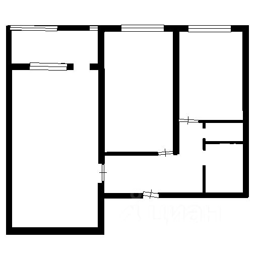 Планировка этой квартиры по данным Циан