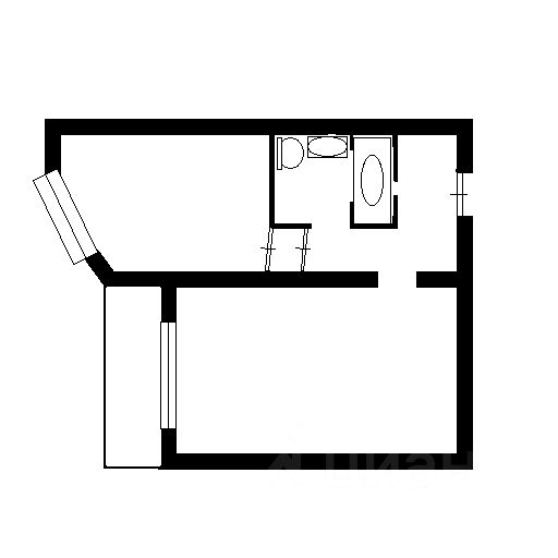 Планировка этой квартиры по данным Циан