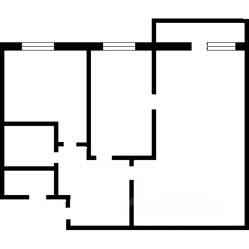 Планировка этой квартиры по данным Циан
