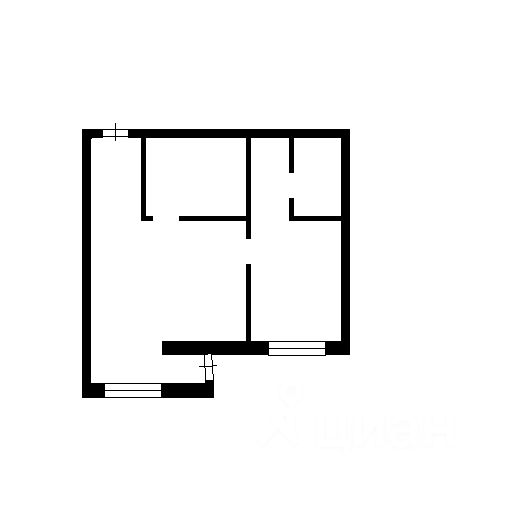 Планировка этой квартиры по данным Циан
