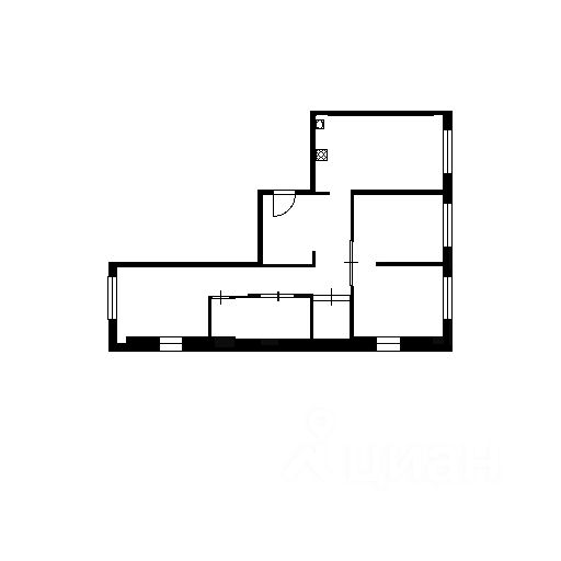 Планировка этой квартиры по данным Циан