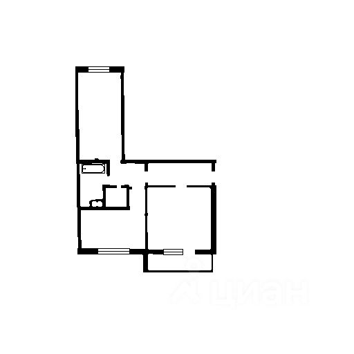 Планировка этой квартиры по данным Циан