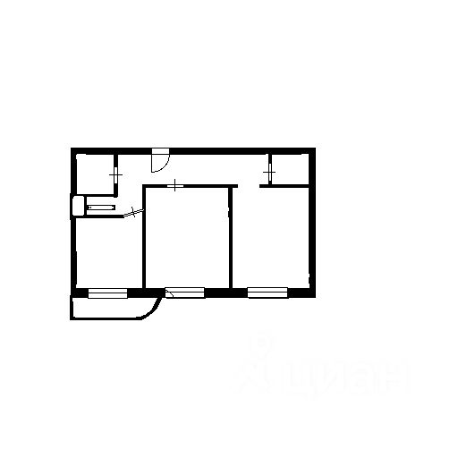 Планировка этой квартиры по данным Циан