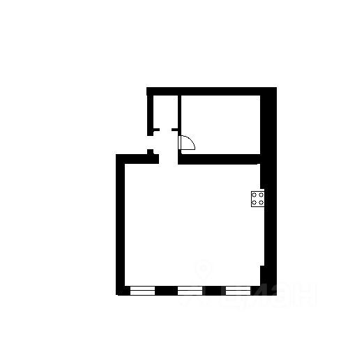Планировка этой квартиры по данным Циан