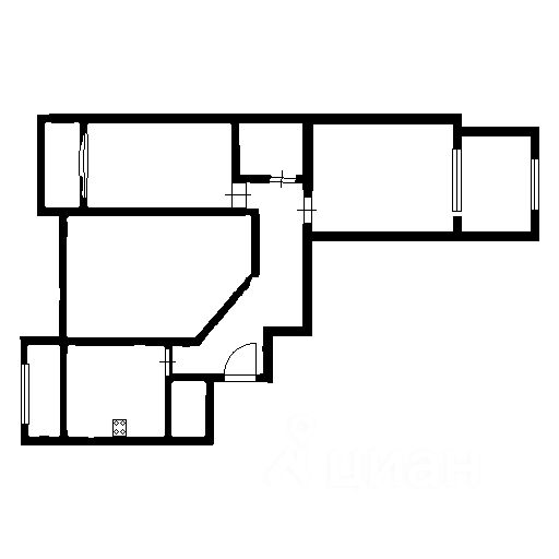 Планировка этой квартиры по данным Циан