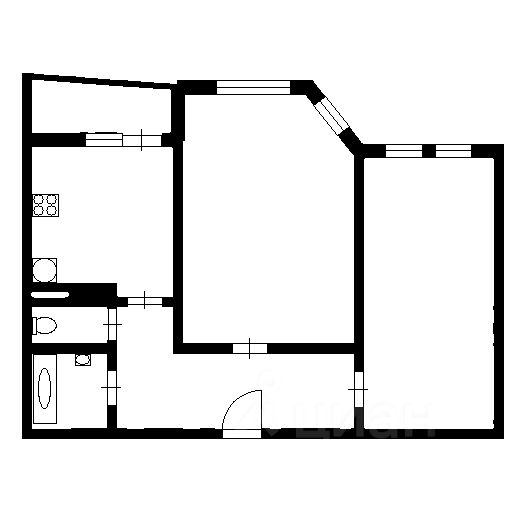 Планировка этой квартиры по данным Циан
