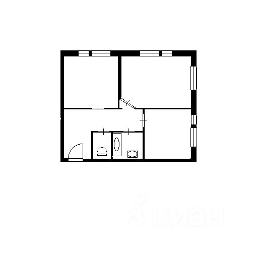 Планировка этой квартиры по данным Циан