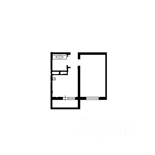 Планировка этой квартиры по данным Циан