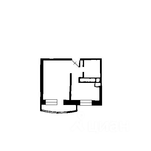 Планировка этой квартиры по данным Циан