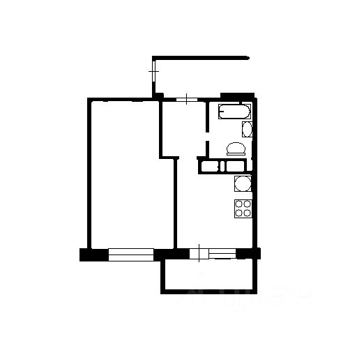 Планировка этой квартиры по данным Циан