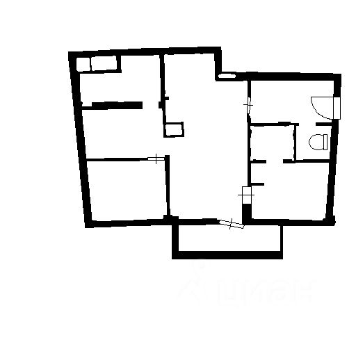 Планировка этой квартиры по данным Циан