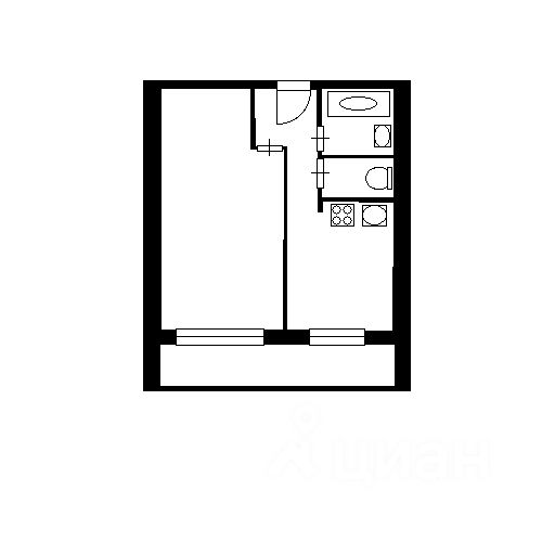Планировка этой квартиры по данным Циан