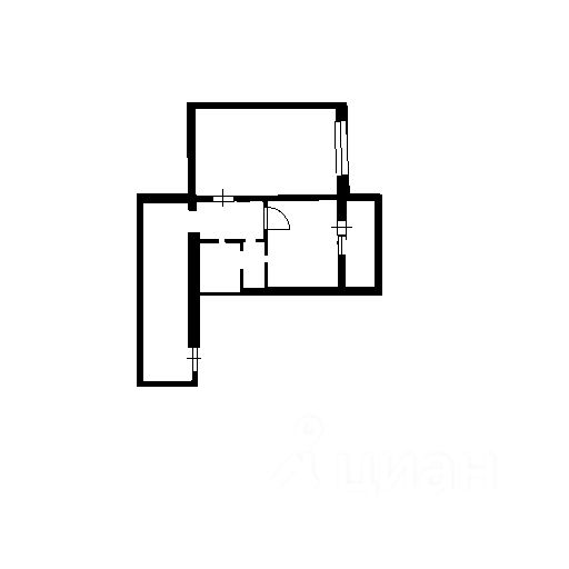 Планировка этой квартиры по данным Циан
