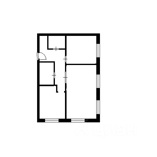 Планировка этой квартиры по данным Циан