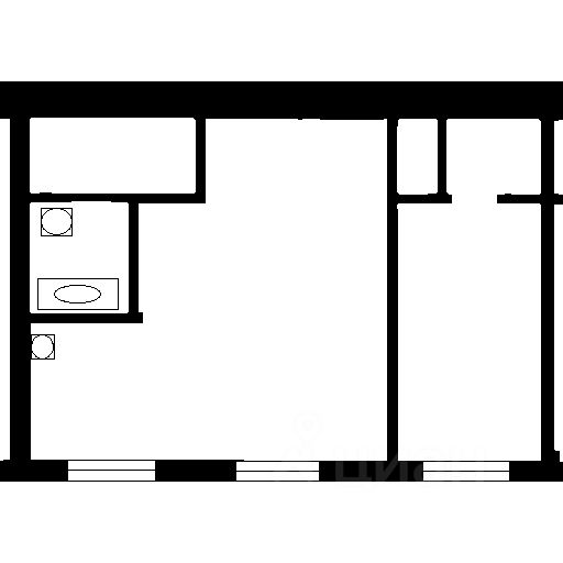 Планировка этой квартиры по данным Циан