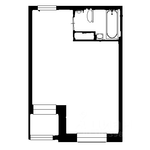 Планировка этой квартиры по данным Циан