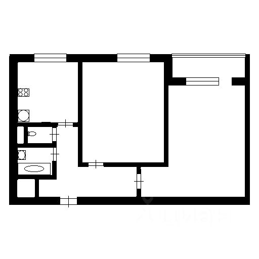 Планировка этой квартиры по данным Циан