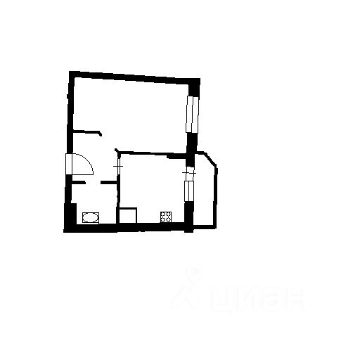 Планировка этой квартиры по данным Циан