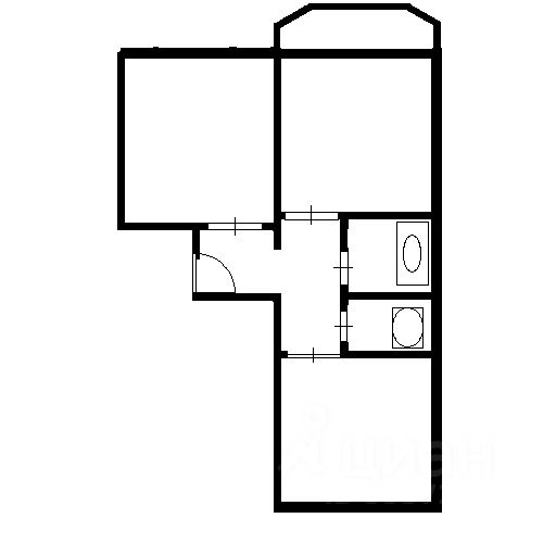 Планировка этой квартиры по данным Циан