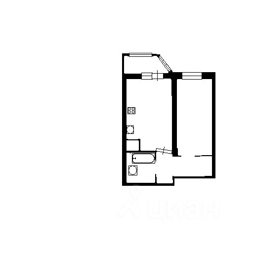 Планировка этой квартиры по данным Циан