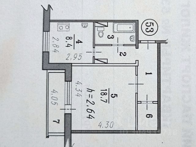 1-комн., 45 м², 4/10 этаж