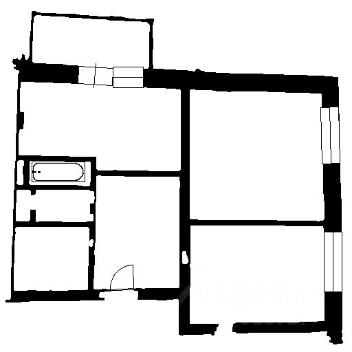 Планировка этой квартиры по данным Циан