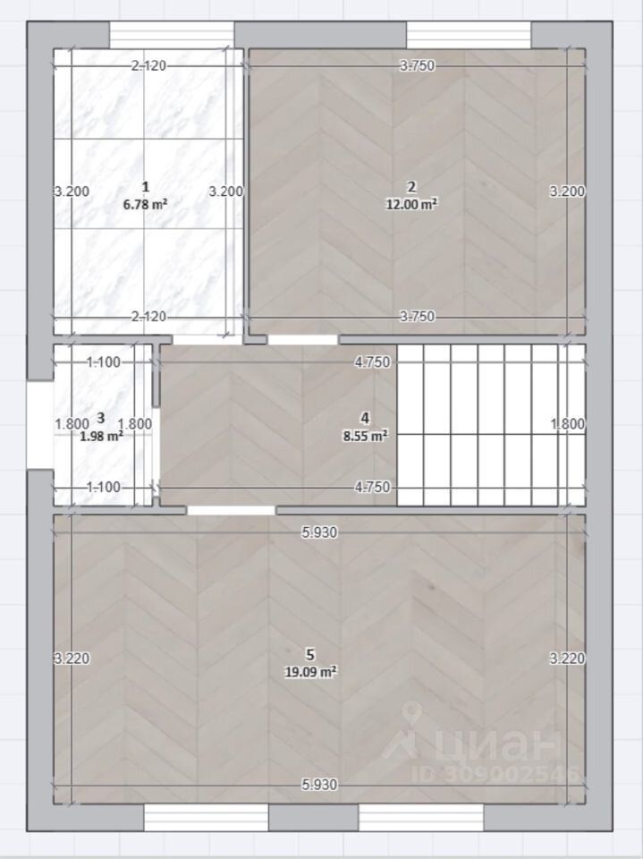 Продается2-этажныйтаунхаус,93м²