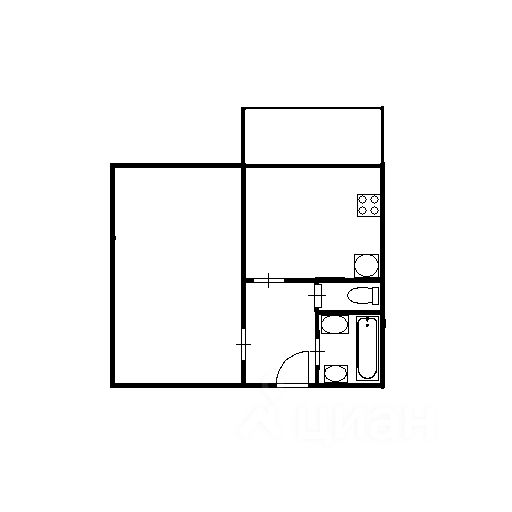 Планировка этой квартиры по данным Циан