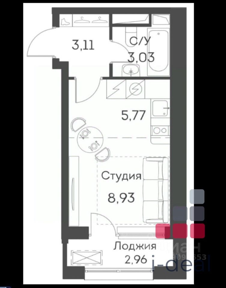 ПродаетсяСтудия,23,8м²