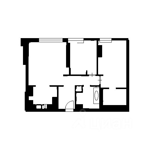 Планировка этой квартиры по данным Циан