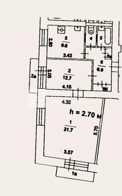 2-комн.кв., 57 м², этаж 8