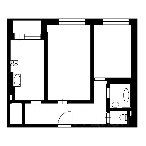 Планировка этой квартиры по данным Циан