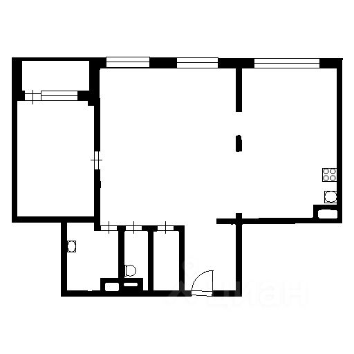 Планировка этой квартиры по данным Циан