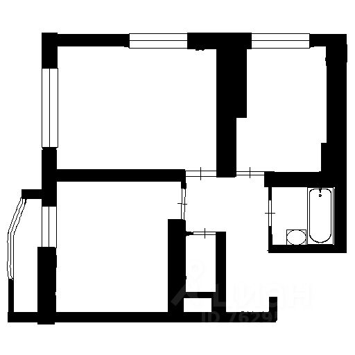 Планировка этой квартиры по данным Циан