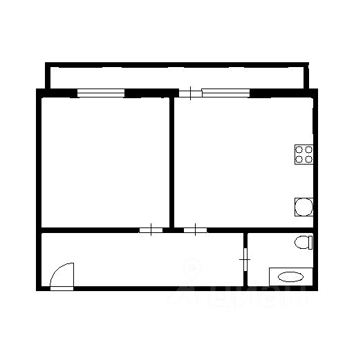 Планировка этой квартиры по данным Циан