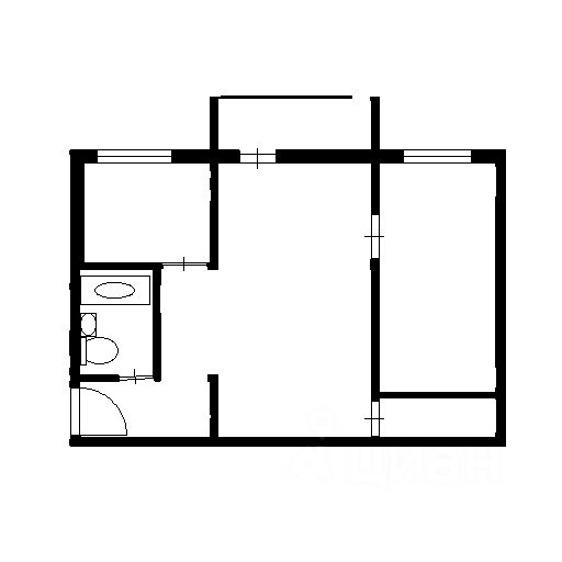 Планировка этой квартиры по данным Циан