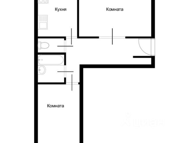 2-комн., 55 м², 5/12 этаж