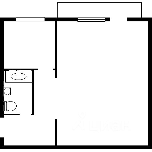 Планировка этой квартиры по данным Циан
