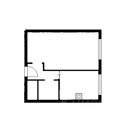 Планировка этой квартиры по данным Циан
