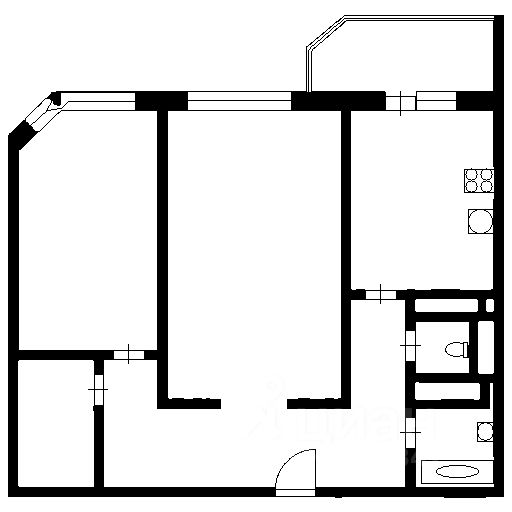 Планировка этой квартиры по данным Циан