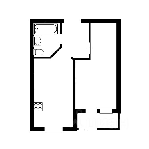 Планировка этой квартиры по данным Циан