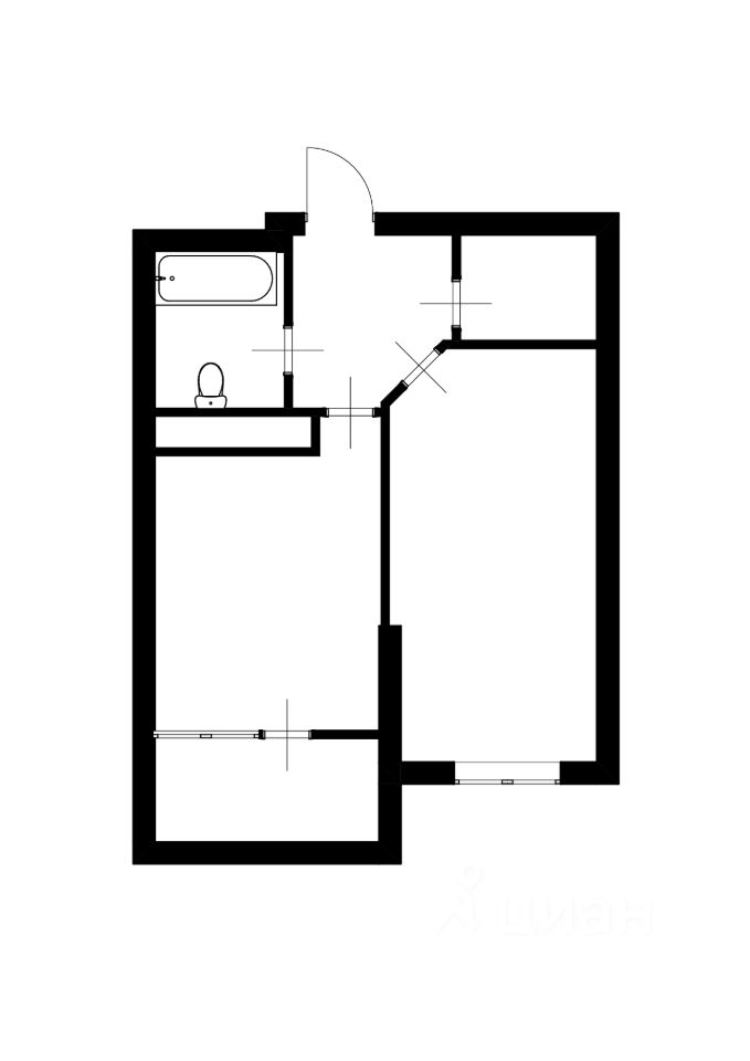 Планировка этой квартиры по данным Циан